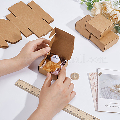 厚紙紙の郵便箱  配送ボックス  バリーウッド  正方形  6.5x6.5x3cm&nbsp;CON-WH0085-103B