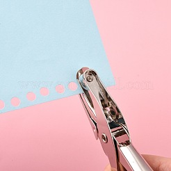 クラフト紙用鉄製単穴パンチャー  6mmの丸穴をポーチできます  ステンレス鋼色  128x59x14mm&nbsp;TOOL-R089-02