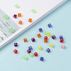 Transparent Large Hole Acrylic European Beads&nbsp;X-TACR-Q005-6mm-M