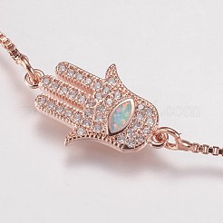Adjustable Brass Bolo Bracelets&nbsp;BJEW-E333-01RG-B