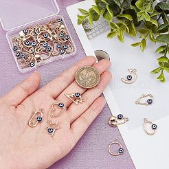 36Pcs 9 Style Alloy Enamel Pendants&nbsp;FIND-FH0004-17
