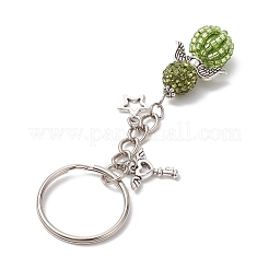 Alloy with Glass Seed Beads Keychain&nbsp;KEYC-MZ00010-05
