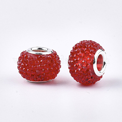 Resin Rhinestone European Beads&nbsp;RPDL-T002-03F