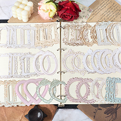 4 Sets 4 Style Retro Embossed Frame Scrapbooking Paper Pads&nbsp;DIY-CP0012-61