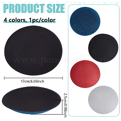 4Pcs 4 Colors EVA Cloth Round Fascinator Hat Base for Millinery Magic&nbsp;FIND-BC0014-33