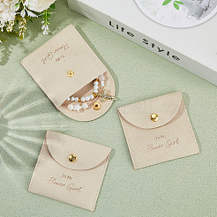 10Pcs Velvet Pouches with Snap Button&nbsp;ABAG-SP0001-42F