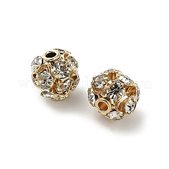 6mm Brass Rhinestone Beads&nbsp;X1-KK-S519-01A-01G