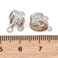 Brass Micro Pave Cubic Zirconia Tube Bails&nbsp;CU-CBAFB7D-09P