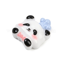 Light Steel Blue Opaque Panda Resin Cabochons&nbsp;CRES-P037-02B