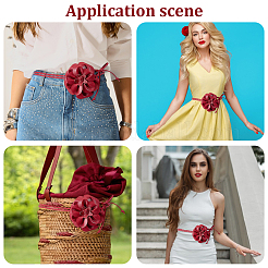 PU Leather Flower Knot Tie Waist Belts&nbsp;AJEW-GF0014-11B