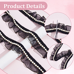 5 Yards Polyester Lace Ribbons&nbsp;OCOR-GF0006-14B-01
