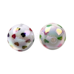 UV Plating Opaque Acrylic Beads&nbsp;OACR-H054-04