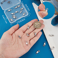 真鍮ロブスタークロウクラスプ20個。  丸カン付き  プラチナ  12x6x2.5mm  穴：3mm&nbsp;KK-BBC0015-01A-P