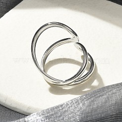 女性用304ステンレススチールオープンカフリング  ステンレス鋼色  26mm  内径：17mm&nbsp;RJEW-M025-02P