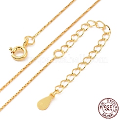 スターリングシルバーチェーンネックレス925個  ベネチアンチェーン  s925スタンプあり  長持ちメッキ  18KGP本金メッキ  14.37インチ（36.5cm）&nbsp;LS-NJEW-A011-03B-G