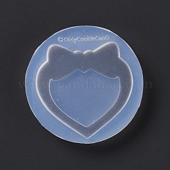 ちょう結びのクイックサンドシリコンモールドを使ったDIYハート  レジン型  UVレジン＆エポキシレジンのクラフト作り用  ホワイト  45x8mm  内径：37.5x38.5mm&nbsp;DIY-P067-01