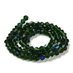 Transparent Electroplate Glass Beads Strands&nbsp;GLAA-F029-2mm-D25