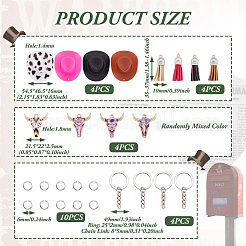 DIY West Cowboy Theme Iron Keychain Making Kit&nbsp;DIY-TA0009-40