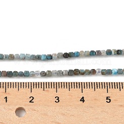 天然石アパタイトビーズ連売り  キューブ  2x2x2mm  穴：0.5mm  約190個/連  14.96''（38センチメートル）&nbsp;LS-G-RM241221-K24