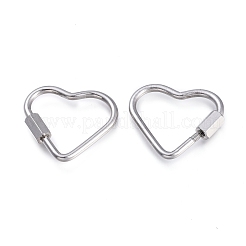 Non-Tarnish 304 Stainless Steel Screw Carabiner Lock Charms&nbsp;STAS-K192-03P