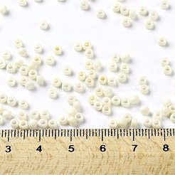 トーホー 8/0ラウンドビーズ  日本製シードビーズ  （不透明なパステルフロストエッグシェル762)個  3mm  穴：1mm  約1110個/50g&nbsp;SEED-XTR08-0762