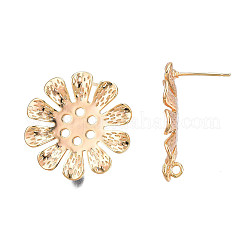 Brass Stud Earring Findings&nbsp;KK-N232-333LG