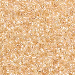 ガラスシリンダービーズ  シードビーズ  透明色光沢  丸い穴  モカシン  1.5~2x1~2mm  穴：0.8mm  約8000個/袋  約1ポンド/バッグ&nbsp;SEED-S047-G-004