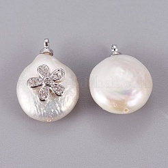 Natural Cultured Freshwater Pearl Pendants&nbsp;PEAR-F008-47P