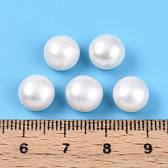 グレード3a 天然養殖淡水真珠ビーズ  片穴  半円形ビーズ  乳白色  9~9.5x7~7.5mm  穴：0.9~1mm&nbsp;PEAR-N018-3A-9095A