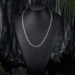 1Pc 304 Stainless Steel Cuban Link Chain Necklaces for Men Women&nbsp;NJEW-BM0001-08D