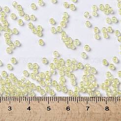 TOHOラウンドシードビーズ  日本製シードビーズ  （内側182)色光沢クリスタルソフトイエロー  8/0  3mm  穴：1mm  約222PCS /ボトル  10 G /ボトル&nbsp;SEED-JPTR08-0182