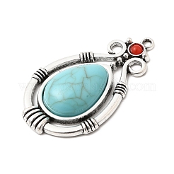Tibetan Style Alloy & Acrylic Pendants&nbsp;FIND-B058-04AS-02