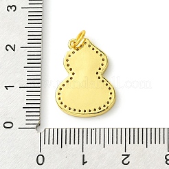 Rack Plating Brass Micro Pave Clear Cubic Zirconia Pendants&nbsp;KK-G501-14G-02
