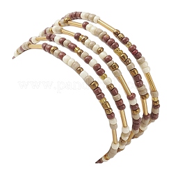 5Pcs Glass Seed Beaded Stretch Bracelets Set&nbsp;BJEW-JB09576