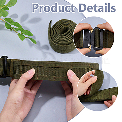 Adjustable Nylon Waistbands with Black Alloy Buckles for Outdoor&nbsp;AJEW-WH0643-212A-02