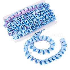 10ヤードポリエステルレースリボン  洋服アクセサリー用  ディープスカイブルー  1インチ（25mm）&nbsp;OCOR-TA0004-26G