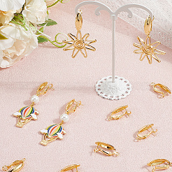 10 Pairs Brass Hoop Earring Finding&nbsp;KK-BBC0019-32