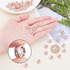 Brass Rhinestone Spacer Beads&nbsp;RB-PH0008-24RG