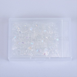 280個14スタイルのガラスビーズ連売り  多面カット  混合図形  ミックスカラー  3~13x4~8x4~8mm  穴：0.4~1.5mm  20個/スタイル&nbsp;EGLA-SZ0001-39