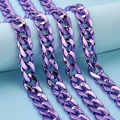 Ccbプラスチックツイストチェーンの連鎖を抑制する  パープル  24x17x5.5mm&nbsp;CHAC-A001-K07