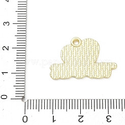テニス合金エナメルペンダント  ゴールドカラー  ハート型のテニスチャーム  16.5x25x1mm  穴：1.6mm&nbsp;AL-CBA292F-02F-G