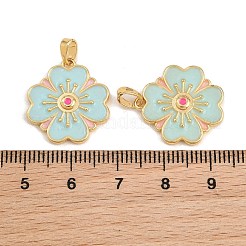Brass with Enamel Pendants&nbsp;KK-CBA415D-04G
