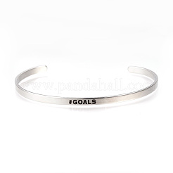 Tarnish Resistant 201 Stainless Steel Cuff Bangles&nbsp;BJEW-Q685-05