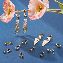40Pcs Brass Clip-on Earring Converters Findings&nbsp;KK-SC0004-20