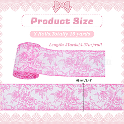 Polyester Imitation Burlap  Ribbon&nbsp;OCOR-WH0082-521A