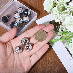 鉄とプラスチックの点滅可能なクラフトアイ10組  diyの人形のおもちゃの人形のプラシ天の動物の作成のため  ココナッツブラウン  16x13mm&nbsp;DIY-GL0005-20B