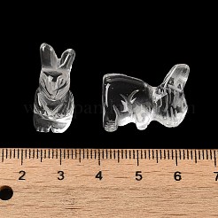 合成水晶ウサギの置物  家庭用風水装飾品  23.5x10.5x18.5mm&nbsp;DJEW-Z006-01