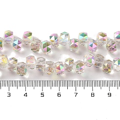 Half Rainbow Plated Electroplate Beads Strands&nbsp;EGLA-H104-09A-HR01
