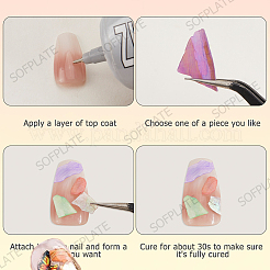 1 Set 12 Grid Nuggets Abalone Shell Nail Art Sequins for Woman Girls&nbsp;MRMJ-SP0001-06
