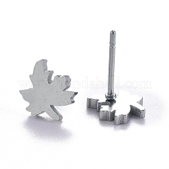 Tarnish Resistant Autumn Theme Unisex 304 Stainless Steel Stud Earrings&nbsp;EJEW-E254-10P